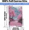 Diamond Art Kits for Adults Cherry Blossom Road, DIY 5D Diamond Painting Kit for Beginners, Full Round Drill Gem Art Dots for Adults, Diamond Dots Paintings Crafts Home Wall Decor 12X16 Inch